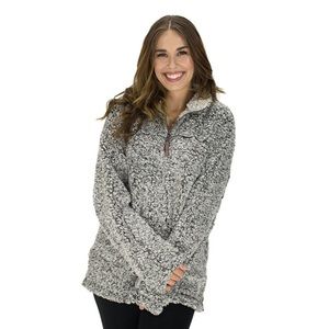 gray true grit jacket 1/2 inch zipper frosty tip